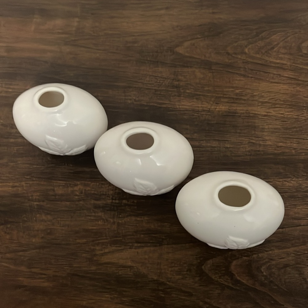 Set of 3 ceramic bud vases, VTG - Picture 4 of 8